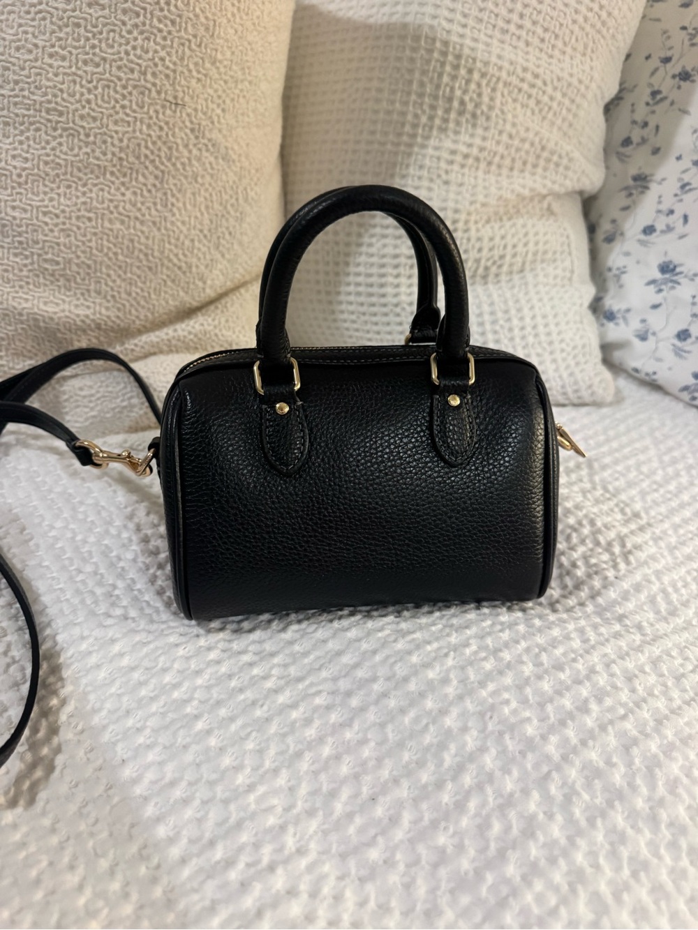 Coach Black Pebbled Leather Mini Rowan with Gold Hardware - Picture 4 of 6
